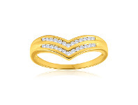 Shiels 9ct Yellow Gold Classic Diamond Ring offer