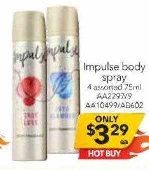 Impulse body spray