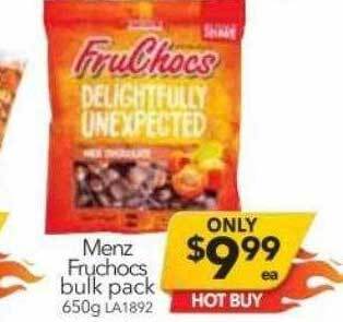 Cheap as Chips Menz fruchocs bulk pack offer