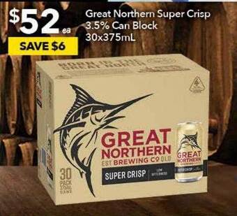 Ritchies Great northern super crisp 3.5% can block offer