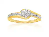 Shiels 9ct Yellow Gold Solitaire Ring with 0.15 Carat of Diamonds offer