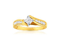 Shiels 9ct Yellow Gold & White Gold Ring with 1/2 Carat of Diamonds offer