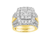 Shiels 9ct Yellow Gold 4 Carat Diamond 3-Ring Bridal Set offer