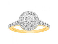 Shiels 9ct Yellow Gold 1 Carat Diamond Dress Ring offer