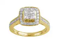 Seamless Love 9ct Yellow Gold Dress Ring with 1.00 Carat of Diamonds