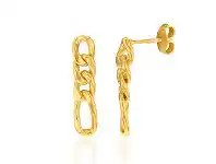 Shiels 9ct Silverfilled Yellow Gold Curb Link Drop Earrings offer