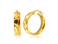 Shiels 9ct Yellow Gold Silver Filled 20mm Hoop Earrings offer