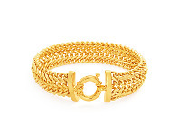 Shiels 9ct Yellow Gold Silver Filled 20cmx11mm Wide Mesh Bracelet offer