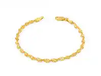Shiels 9ct Yellow Gold Copper Filled Singapore Bracelet offer