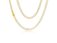 Shiels 9ct Yellow Gold Silver Filled Curb 45cm Chain offer