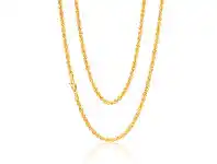 9ct Silverfilled Rope Chain 50cm 9ss