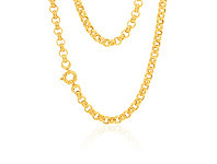 Shiels 9ct Yellow Gold Silver Filled Belcher Chain offer