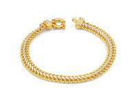 Shiels 9ct Yellow Gold Silver Filled Cubic Zirconia Mesh Bracelet offer