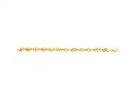 Shiels 9ct Two-Tone Gold Filled 19cm Singapore Link Bracelet offer