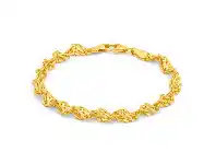 Shiels 9ct Yellow Gold Copper Filled 19cm Singapore Bracelet 70Gauge offer
