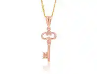Shiels 9ct Rose Gold Antique Key Pendant offer