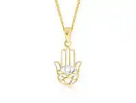 Shiels 9ct Yellow and White Gold Hamsa Charm Pendant offer