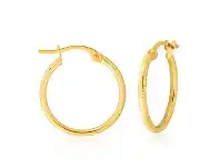 Shiels 9ct Yellow Gold Plain Hoop Earrings offer