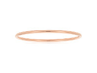 Shiels 9ct 4mm x 65mm Rose Gold Silver Filled Plain Golf Bangle offer