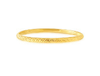 Shiels 9ct Yellow Gold Silver Filled Diamond Cut Bangle offer
