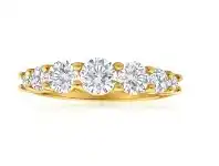 Shiels 9ct Yellow Gold Cubic Zirconia Graduated 7 Stone Ring offer