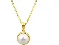 Shiels 9ct Yellow Gold Simulated 9mm Pearl Pendant offer