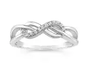 Shiels Sterling Silver Zirconia Infinity Weave Ring offer