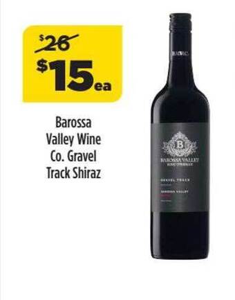 Liquorland Barossa valley wine co. gravel track shiraz offer