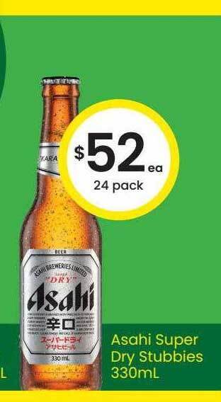 Asahi super dry stubbies