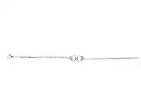 Shiels Sterling Silver 19cm Double Strand Infinity Bracelet offer