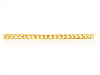 Shiels 9ct Yellow Gold Copper Filled Curb 22cm Bracelet 190 Gauge offer