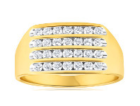 Shiels 9ct Yellow Gold Diamond Ring Set with 28 Brilliant Cut Diamonds offer