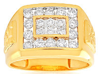 Shiels 9ct Yellow Gold 1 Carat Diamond Ring Set with 20 Brilliant Cut Diamonds offer