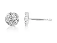 Shiels Luminesce Lab Grown 9ct White Gold 1/3 Carat Diamond Stud Earrings with 18 Diamonds offer