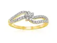Shiels Luminesce Lab Grown 9ct Yellow Gold 0.40 Carat Diamond Ring with 41 Diamonds offer