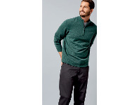 Harris Scarfe J.C. Lanyon Thatcher Half Zip Lambswool Blend Knit or Deacon Lambswool Blend Crew Knit offer