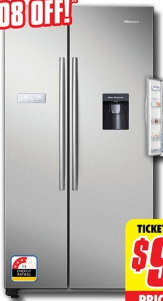 Hisense 578L Side By Side Refrigerator offer at The Good Guys