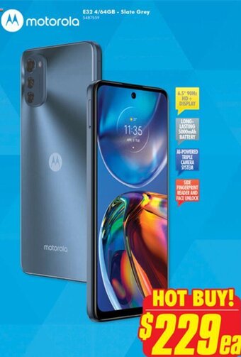 The Good Guys Motorola E32 4/64GB - Slate Grey offer