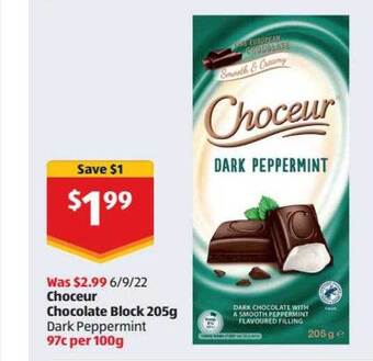 ALDI Choceur chocolate block offer