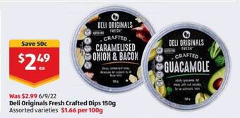 ALDI Deli originals fresh crafted dips offer