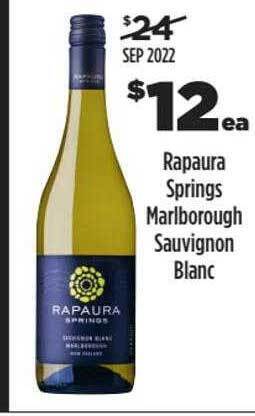 Liquorland Rapaura springs marlborough sauvignon blanc offer