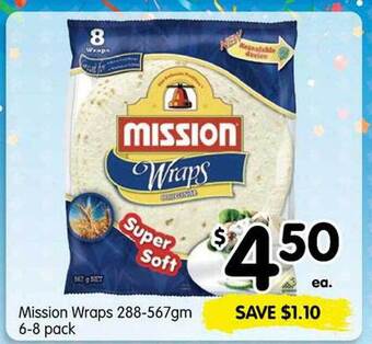 Spar Mission wraps offer