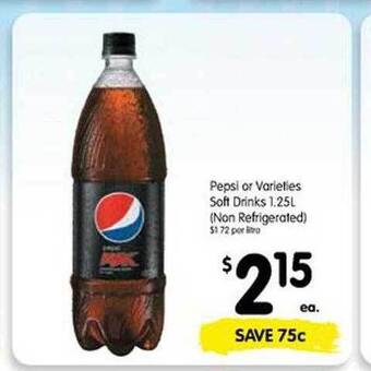 Spar Pepsi or varieties soft drinks offer