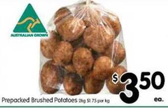 Spar Prepacked brushed potatoes offer
