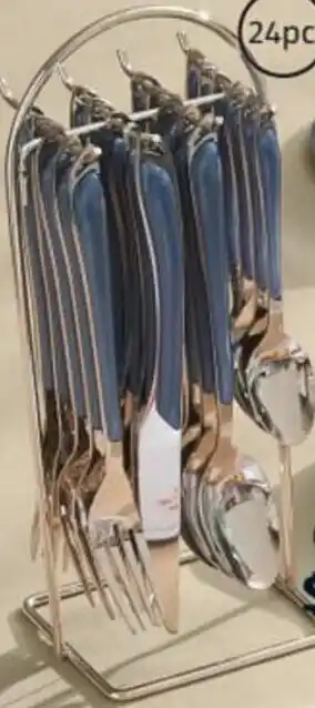ALDI Cutlery Set 24pc With Rack offer
