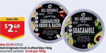 Deli Originals Fresh Crafted Dips 150g