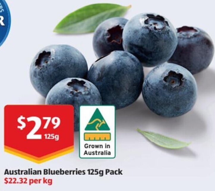Australian Blueberries 125g Pack offer at ALDI