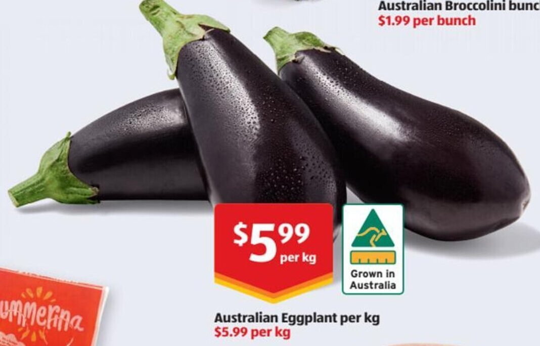 Australian Eggplant Per Kg offer at ALDI