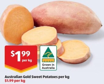 ALDI Australian Gold Sweet Potatoes Per Kg offer