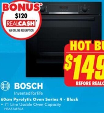 The Good Guys 60cm Pyrolytic Oven Series 4 - Black offer